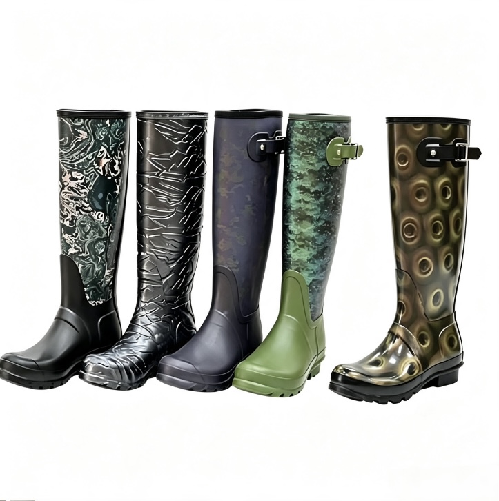 Botas de lluvia PATCUS hasta la rodilla, con relieve 3D