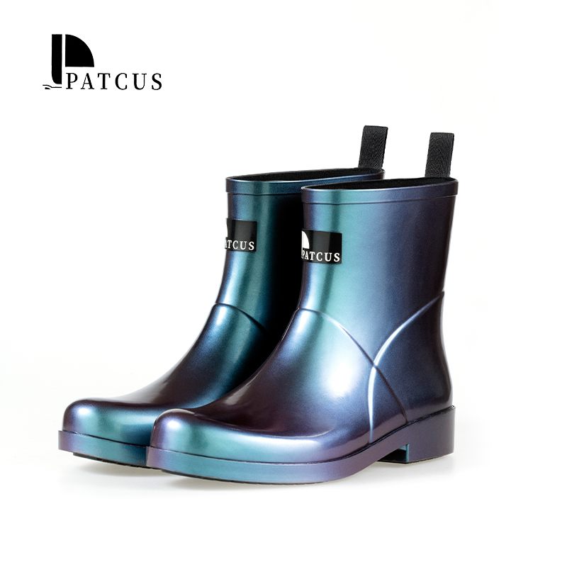 Botas de lluvia de goma, elegantes y con colores fantásticos para hombre de Patcus